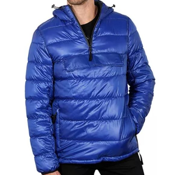 Body Glove Blue Quilted Hooded Pullover 